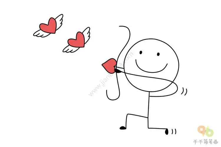 火柴人简笔画表白小人情书上的火柴人可爱简笔画