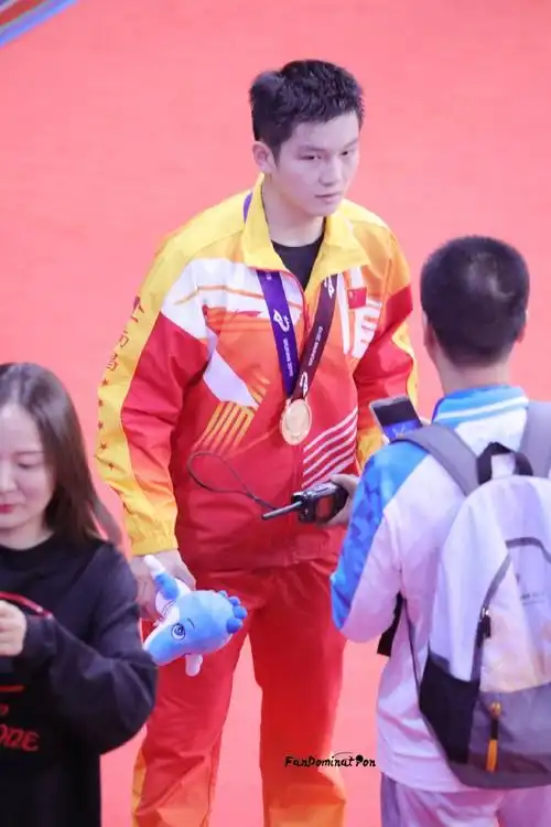 簿特别放送】在2019年世界军人运动会乒乓球项目中,樊振东获得男单