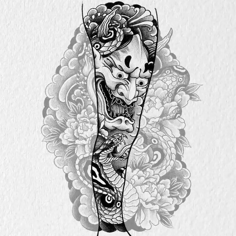 纹身 #纹身刺青 #纹身手稿 #tattoo #日式老传统 #花腿