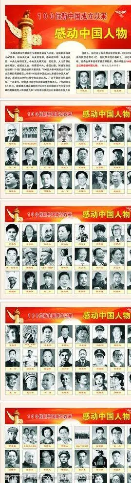 100位新中国成立以来感动中国人物图片