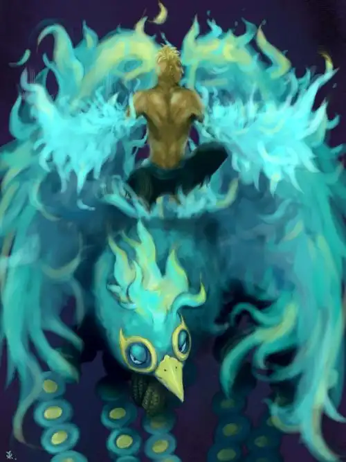 海贼王简笔画不死鸟马尔科