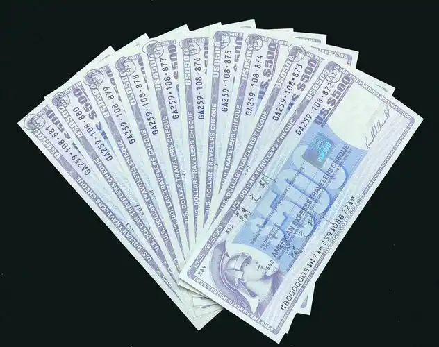 美国支票500美元10枚连号