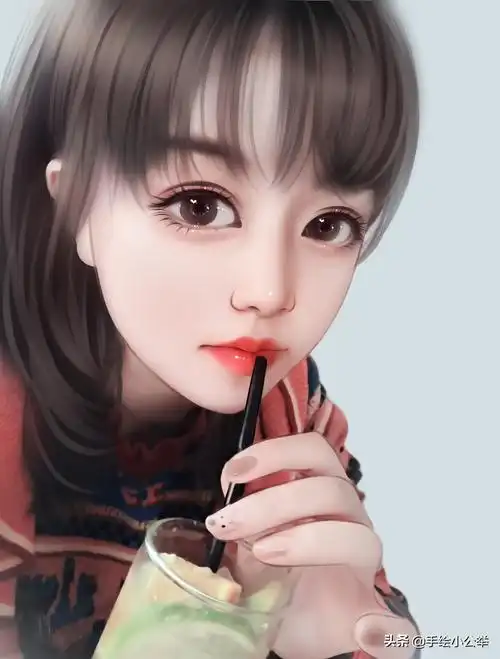 你的头像该换了,阳光治愈女士手绘头像,减龄网红气质绝美