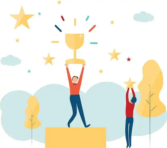 胜利者站在图片