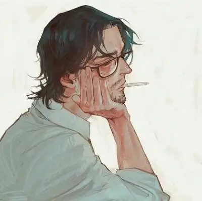 头像 大叔 抽烟