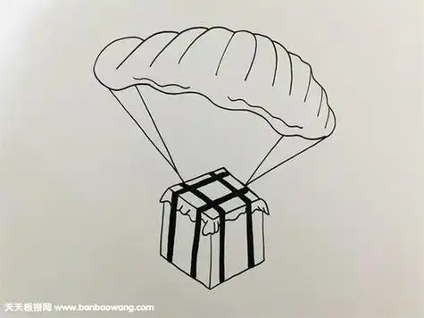 绝地求生空投飞机的简笔画