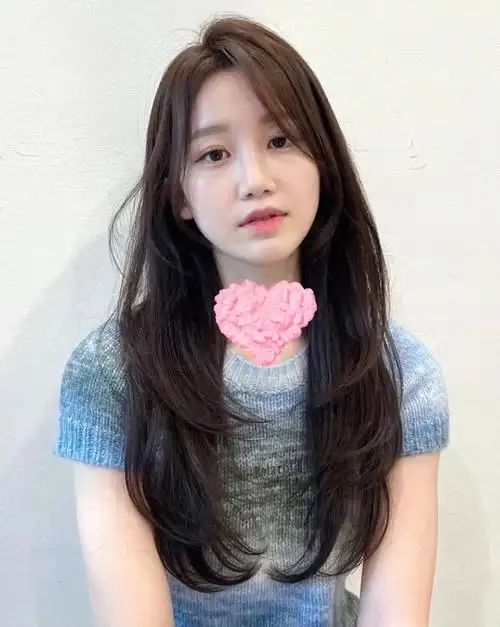 直发微层次真的超好看比初恋发型更显气质 中长发发型小v脸发型蓬松烫