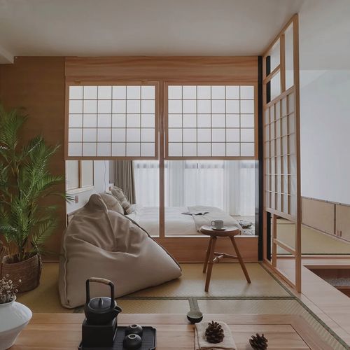 日式推拉门雪见门上下拉门实木隔断门屏风原木风装修樟子门雪见窗