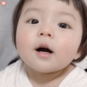 萌娃丸子妹表情包动图 超可爱的一组~你这说的什么猪话