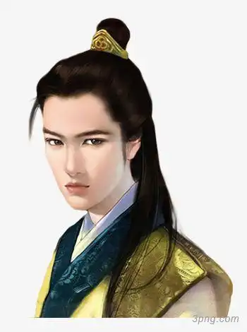 古风黄衣帅气古风手绘男子古代古风边框古风美女古风背景古风元素古风