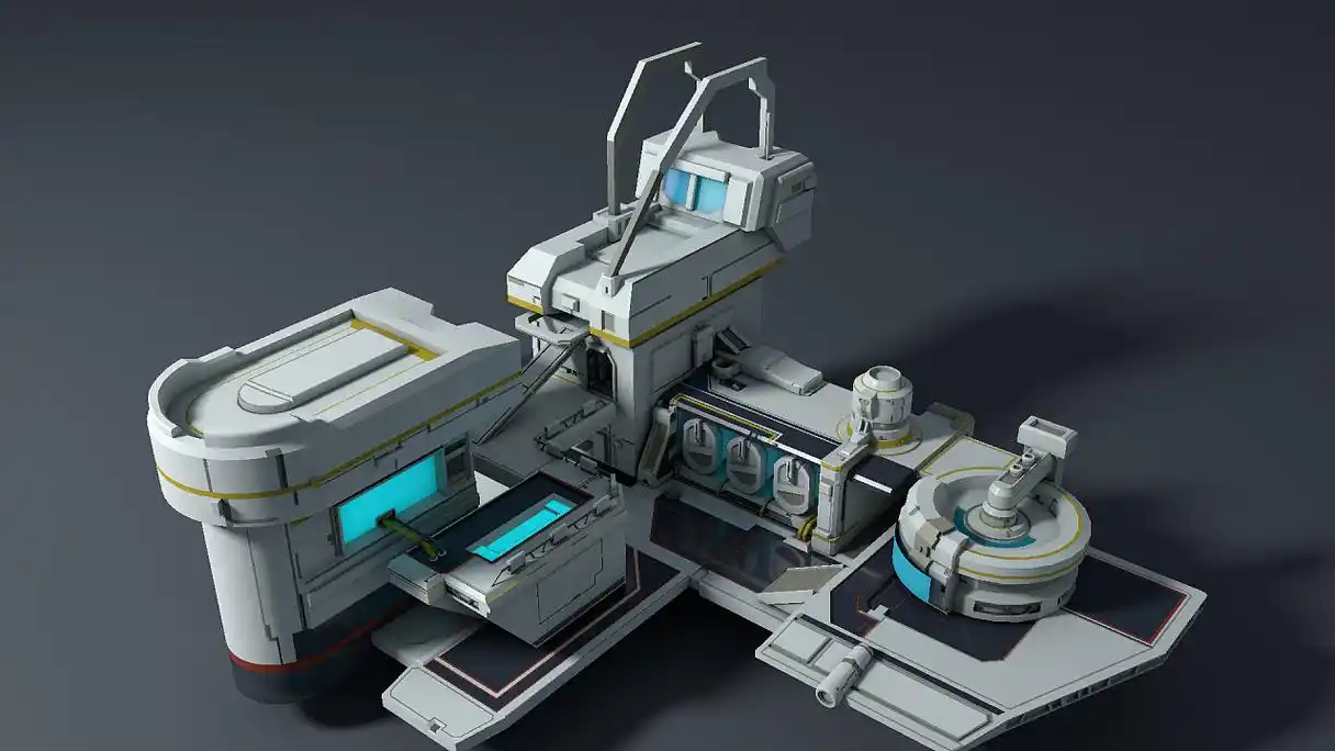 3d works——科幻基地设定