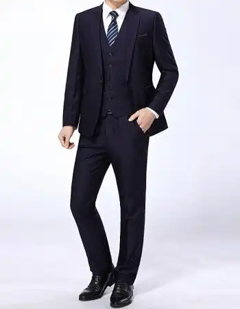 花花公子西服套装三件套商务男士正装职业修身西装小西服外套单西 紫