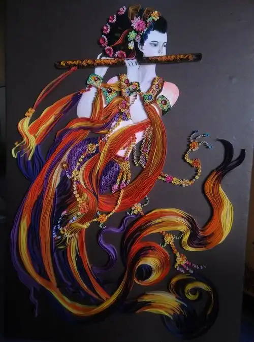 衍纸飞天画|手工艺|其他手工艺|徐琪 - 原创作品 - 站酷 (zcool)