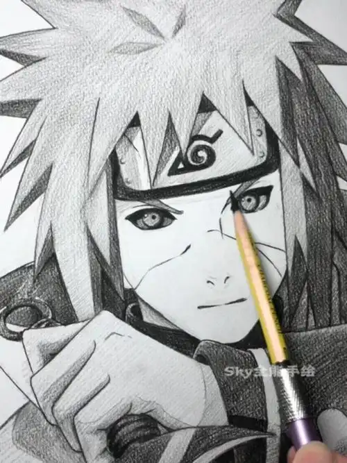 火影忍者秽土波风水门素描原声