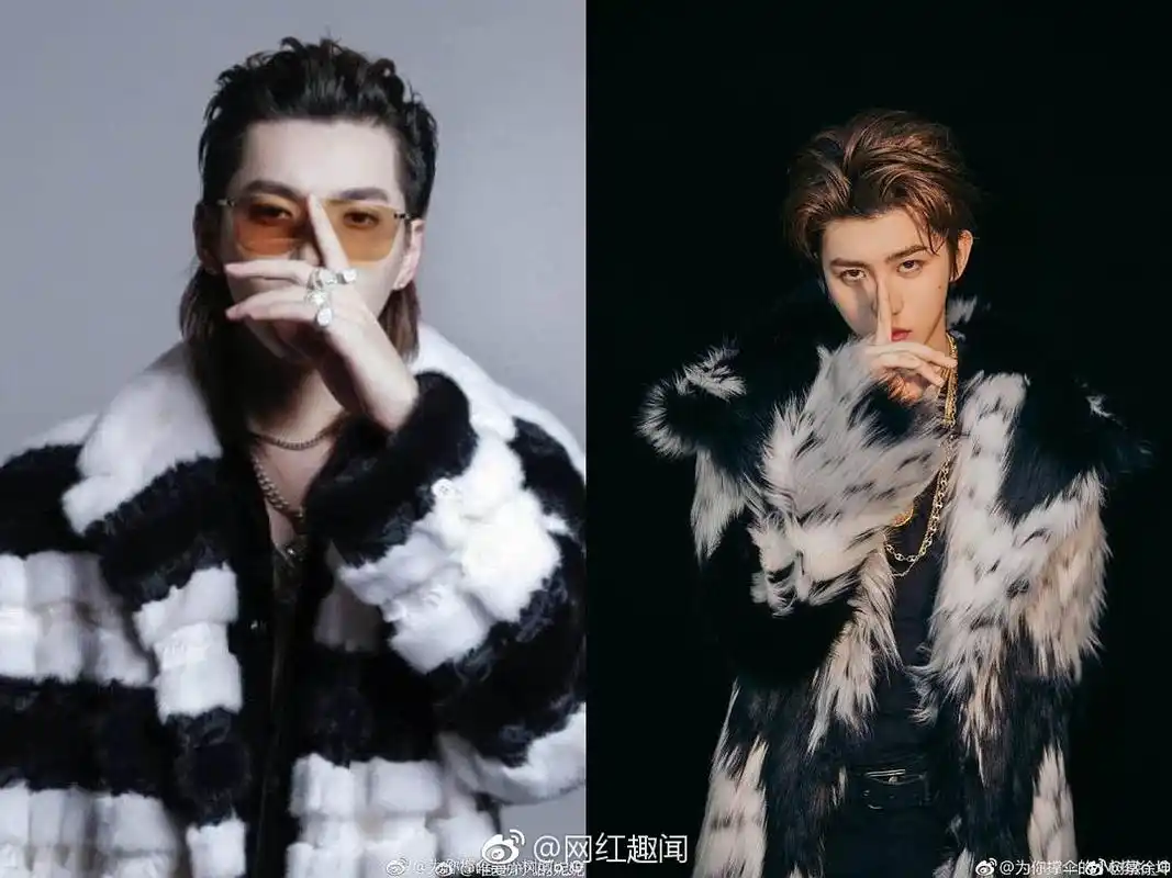 有网友说蔡徐坤在模仿吴亦凡并做了对比图,你们看呢.