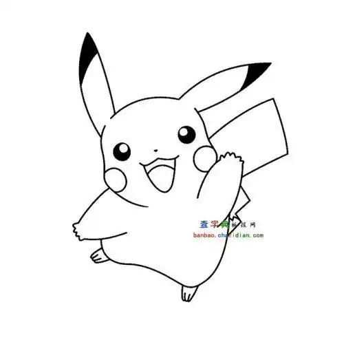 皮卡丘蠢萌简笔画