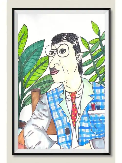 人物线描的构图与创意#美术  #五年级