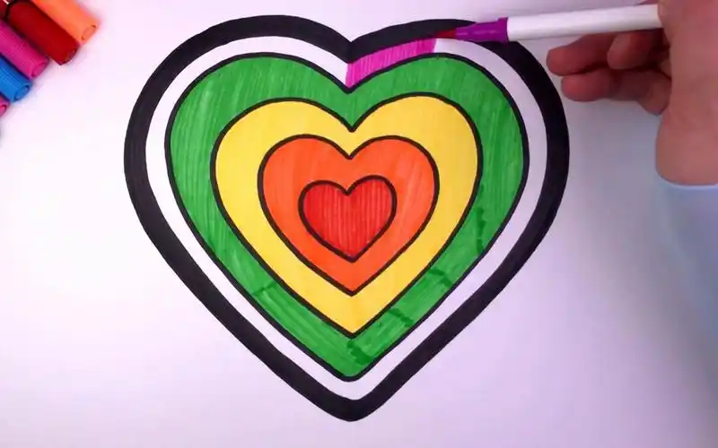 儿童简笔画教孩子画爱心