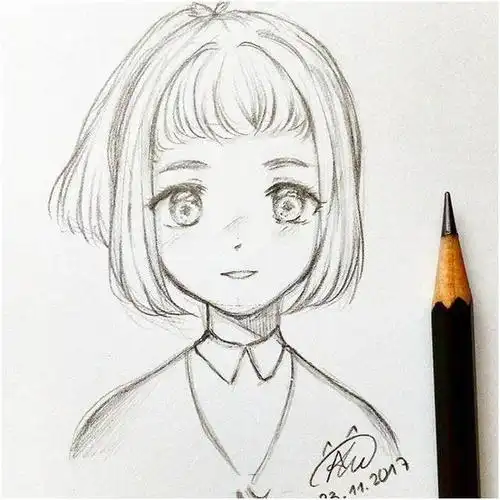 给大家分享的第一组人物线稿图,爱画君觉得有些还是很适合初学者来