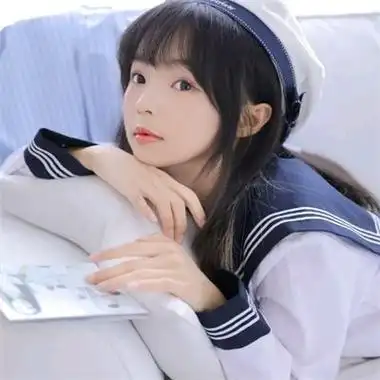 戴帽子的可爱学生妹头像小清新呆萌的女生头像学生装图片
