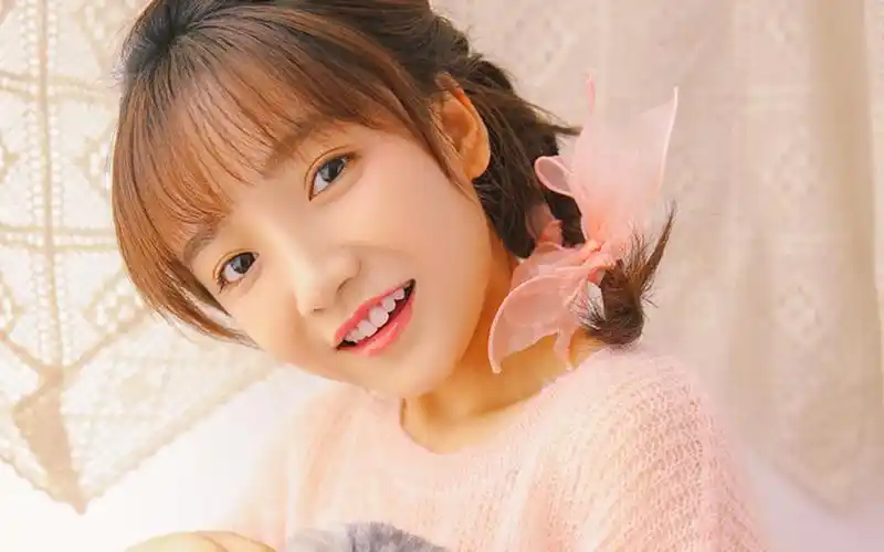 清纯女孩室内粉嫩唯美写真桌面壁纸