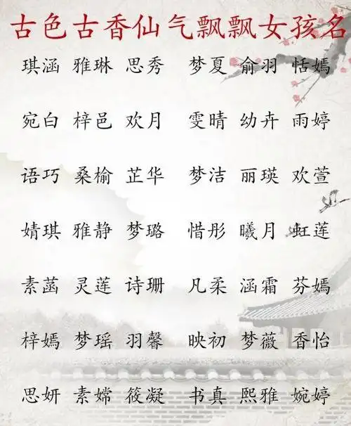 宝宝起名:仙气飘飘,温婉美丽大方的女孩名字