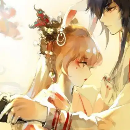 动漫cp头像情侣一对古风图片