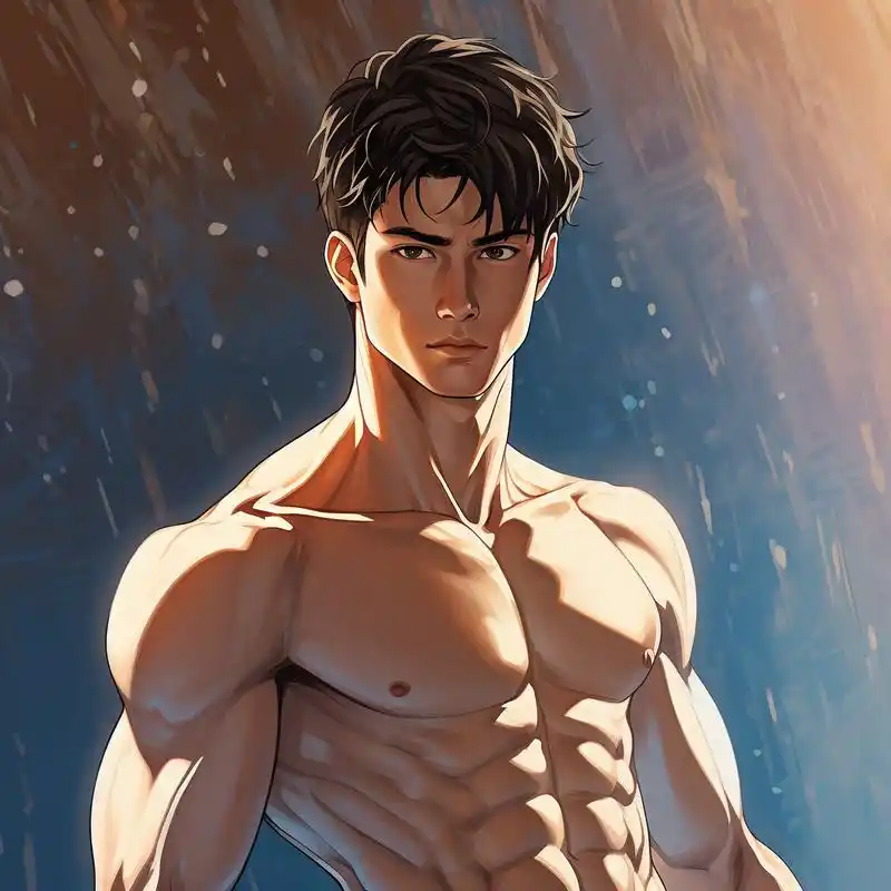 来看看这款帅气腹肌男的漫画风格头像吧!绝对让你在朋友圈中脱颖而出.