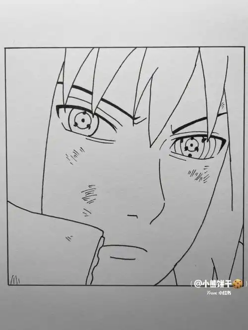 火影忍者  #动漫手绘  #绘画——边框:12701512cm纸:荷兰白卡纸