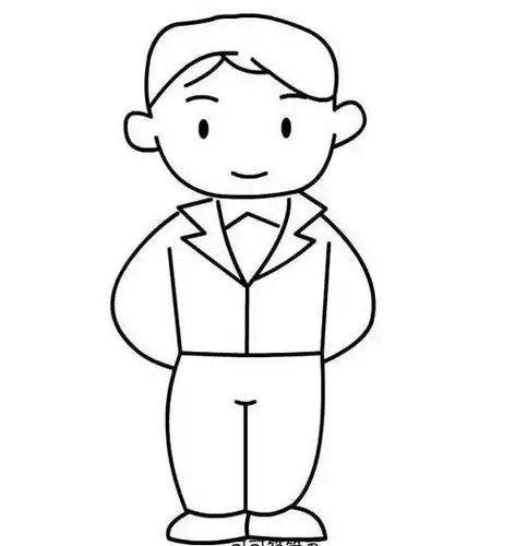 站立的小男孩怎么画可爱小男孩简笔画图片小学生简笔画人物小学生简笔