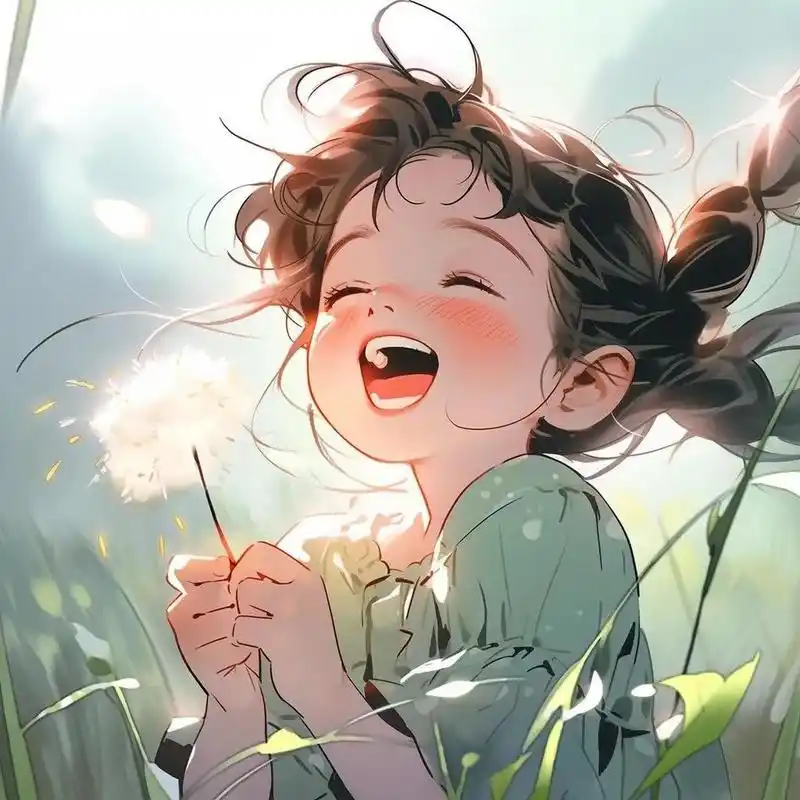 蒲公英女孩头像头像 可爱 治愈  蒲公英,无牵无挂,无欲无求,风起而行