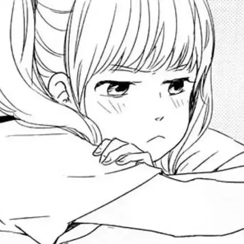 简笔画女生背影头像动漫女生头像高冷侧脸带口罩简笔画表白图片网