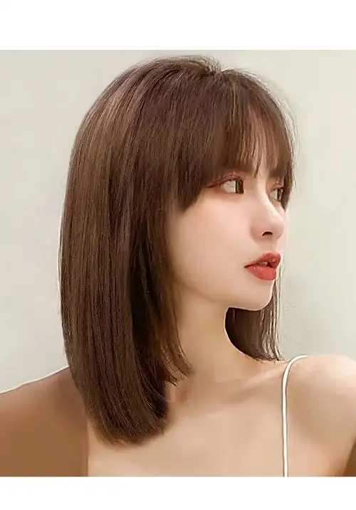 假发套齐肩直发短发假发女自然仿真发初恋少女波波头全头套假发