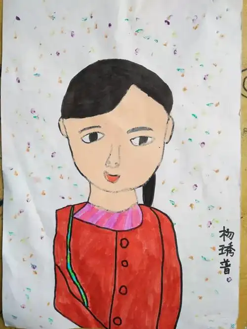 给妈妈画像母亲节儿童画