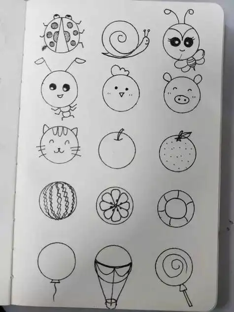 幼儿园圆形花简笔画 简笔画图片大全-普车都