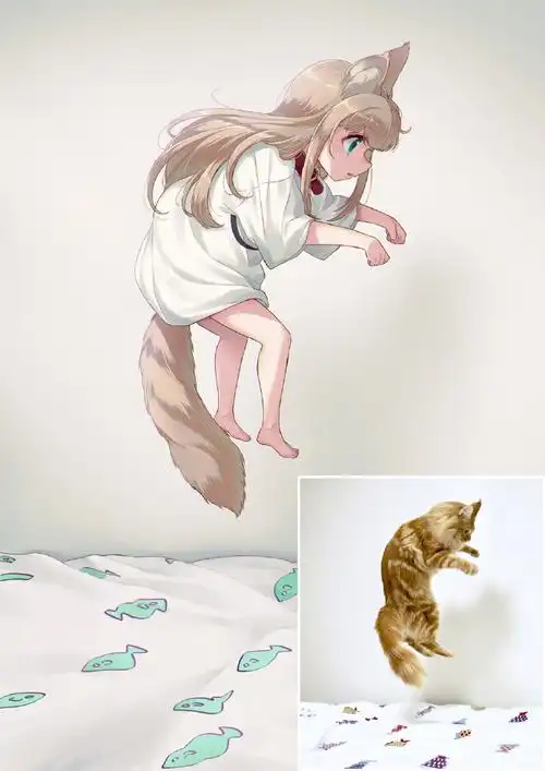 可可爱爱的猫猫拟人92(*0766`*)  #拟人系列#x:40hara