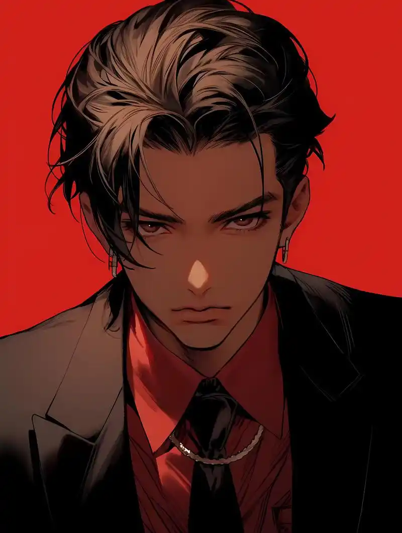 红与黑西装暴徒 #二次元# #ai共创计划# #ai绘画