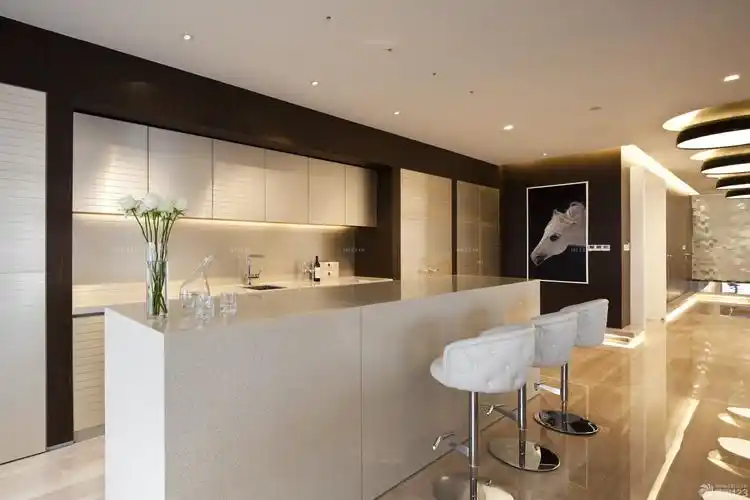 家用吧台大理石台面装修图片大全_设计456装修效果图