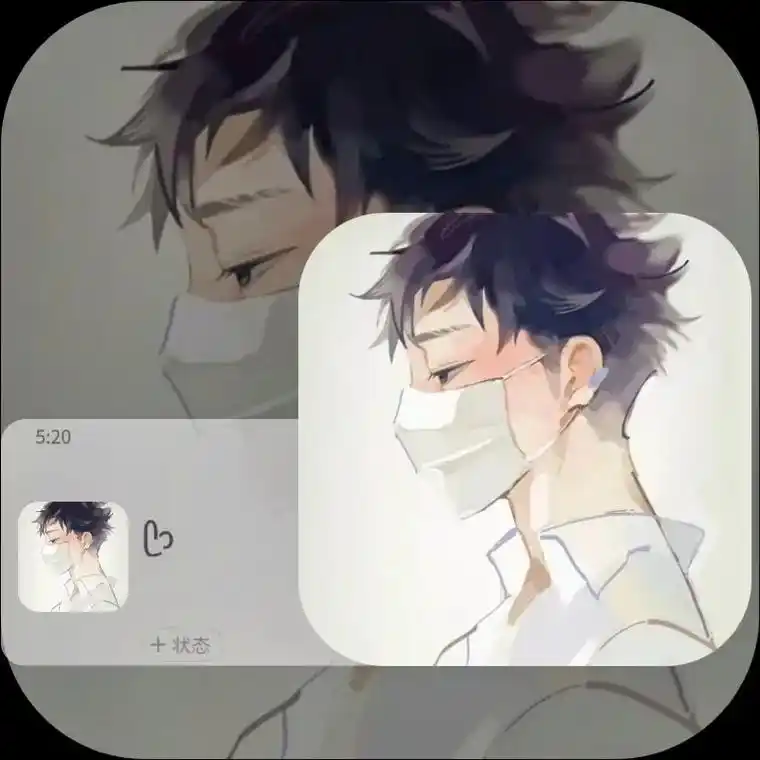 男生戴口罩头像#优质男头 #潮男头像 #动漫男头  - 抖音