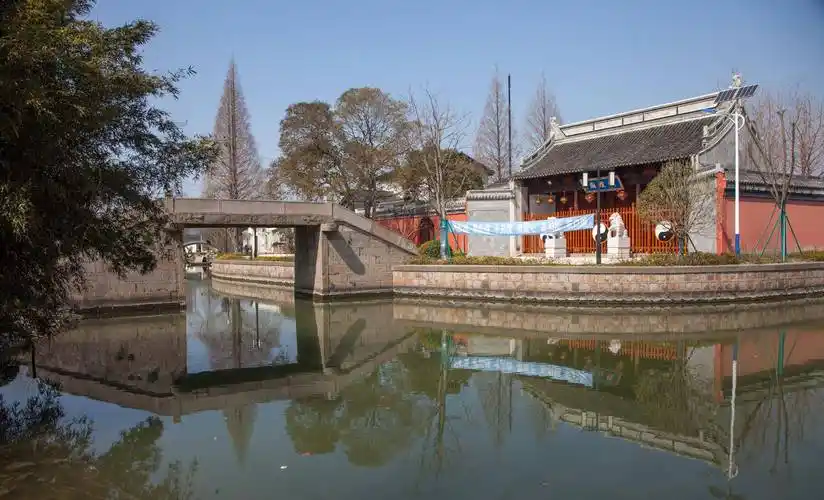 最新的上海古镇,1庙1古宅4古桥外,均为新建,上海青浦章堰古镇