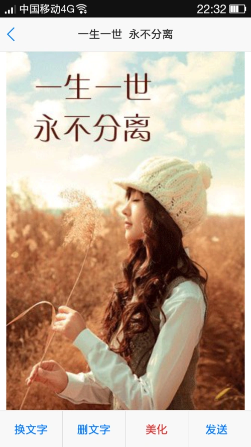 求带有"一生一世,永不离不弃"字样的头像