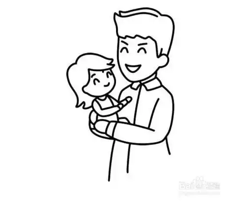 父亲节快乐的简笔画怎么画