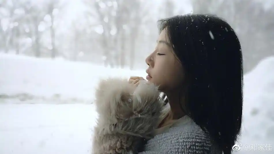 邓家佳享受旅行晒美照 雪地里闭眼许愿美丽静好