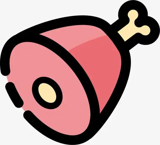 矢量图红色的烤肉