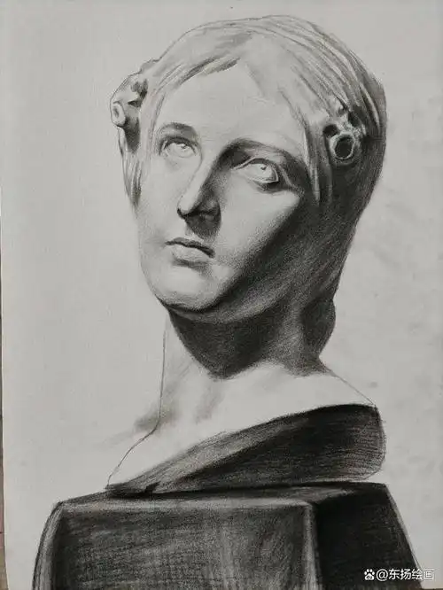 学过素描的同学都知道石膏像不好画,画石膏像要通过长时间的实践,对