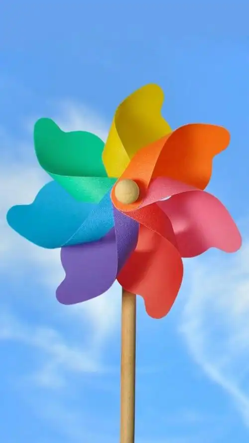 唯美五彩斑斓风车