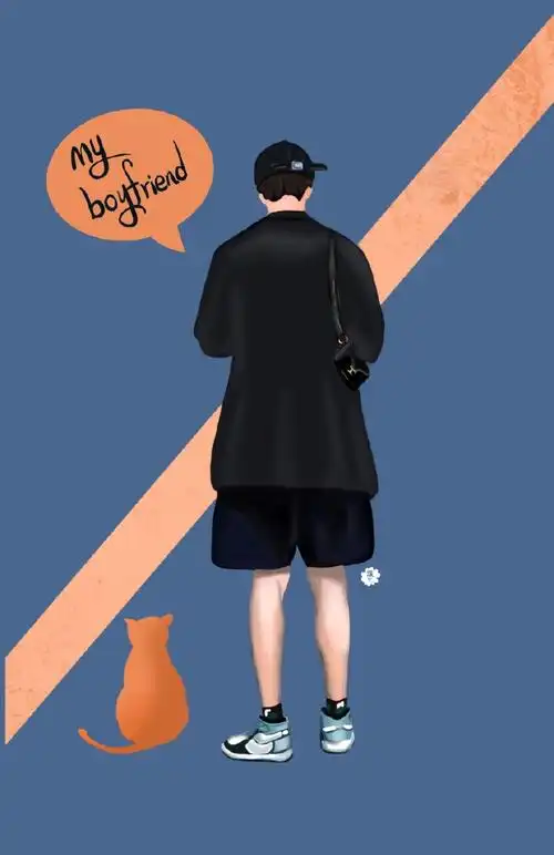 肖战超话#肖战我喜欢你##我画的就是肖战#好喜欢这身穿搭-背影超酷