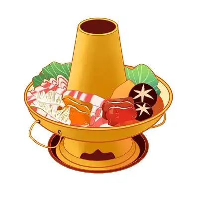 卡通插画火锅手绘食物元素火锅元素