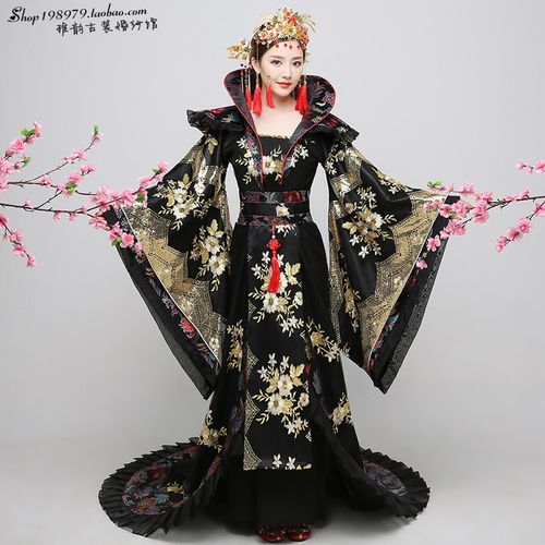 女唐代汉服古装大拖尾贵妃仙女公主礼服武则天皇后服影视反串服装