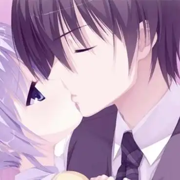 甜蜜动漫情头高清恩爱的甜蜜动漫亲吻情头图片情侣头像美头